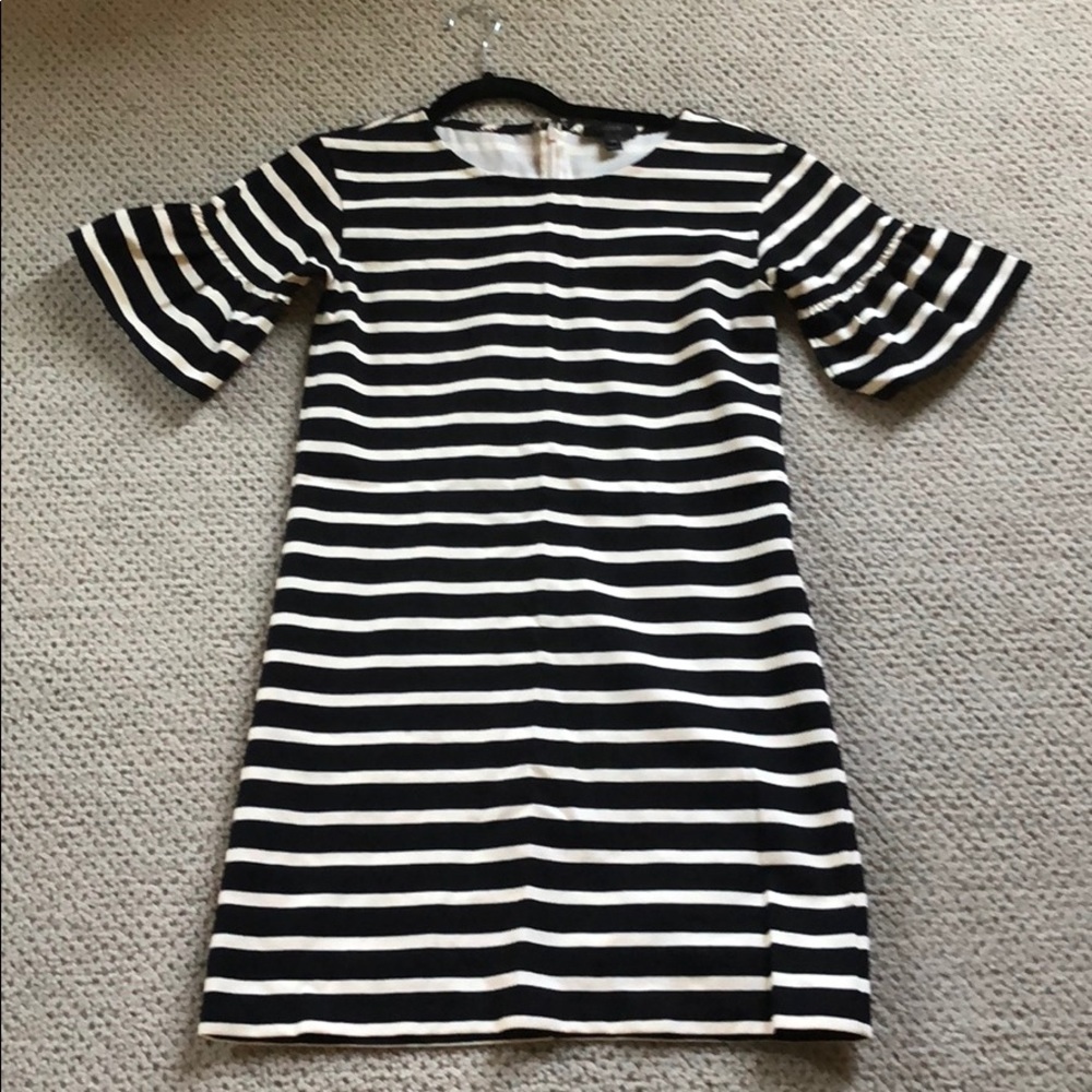 J.Crew striped ruffle cotton dress, XXS